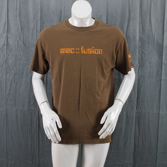 Retro Computer Shirt - Mac Fusion Specialists - Men's Large - Picture 1 of 12